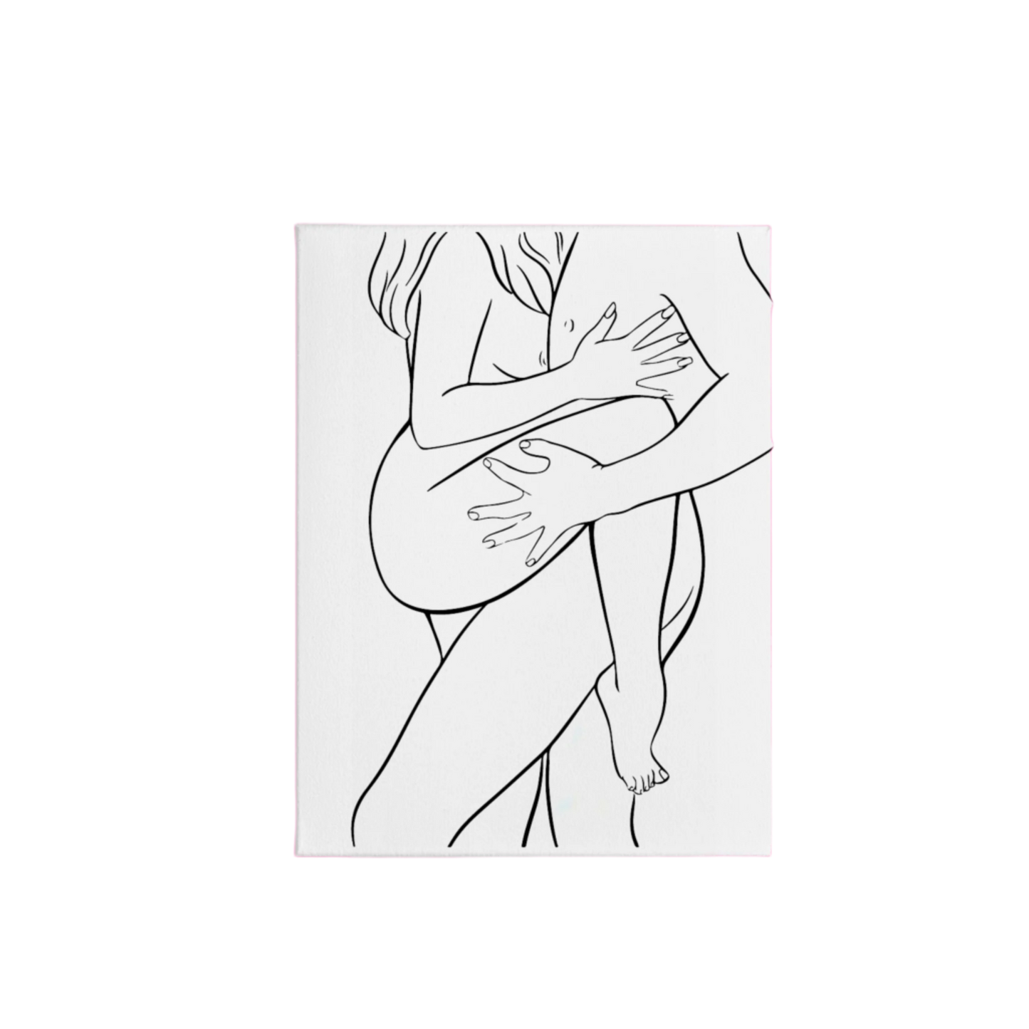 Pre-Sketched Canvas: Embrace